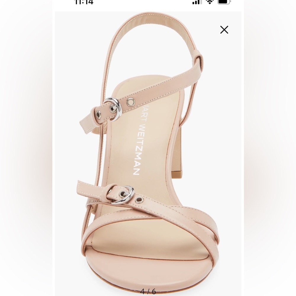 Stuart Weitzman Babette Buckle Sandals in Blushful Color Size 9 - Picture 4 of 12